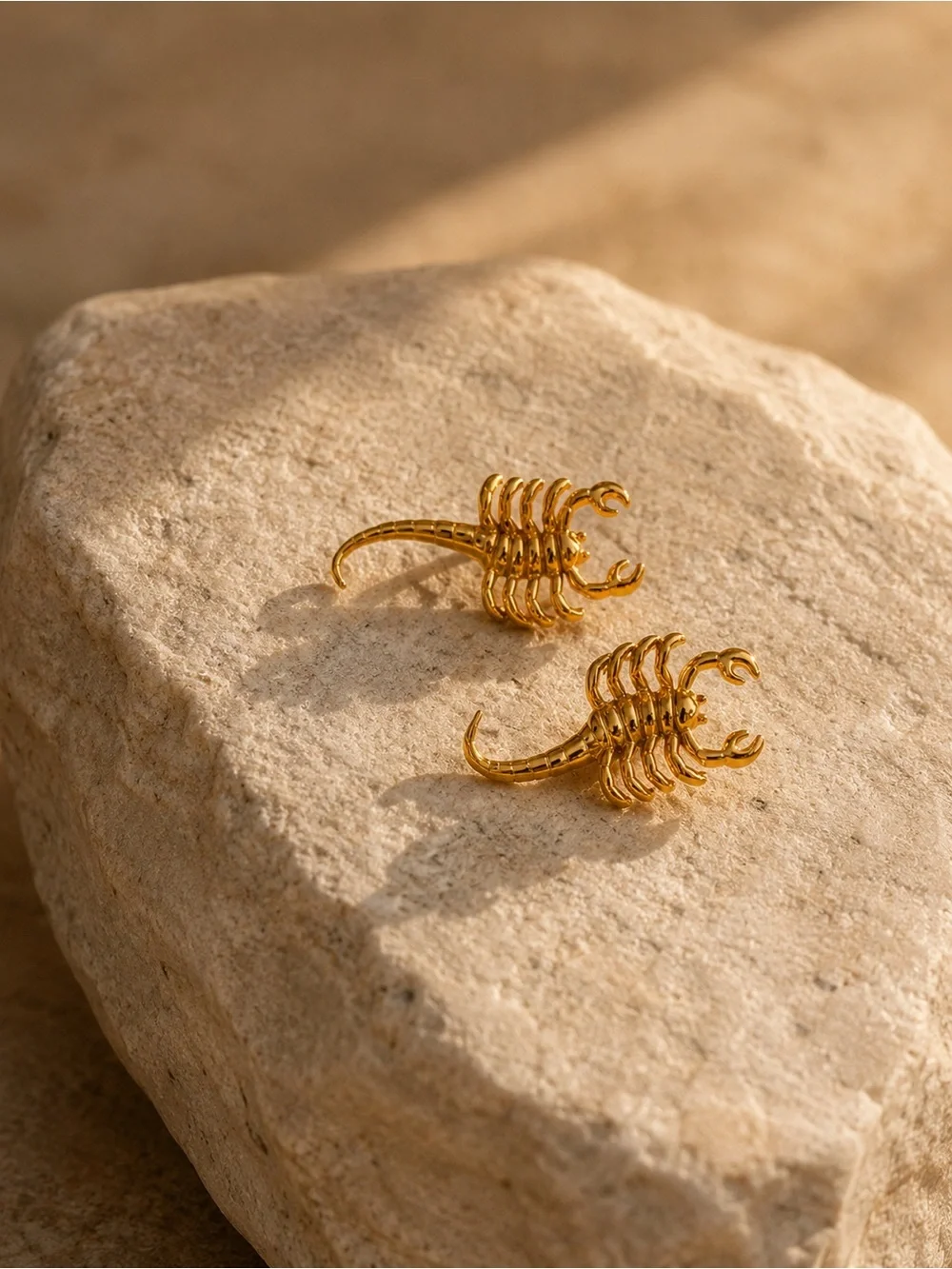 Gold plated Scorpion Drop Earrings